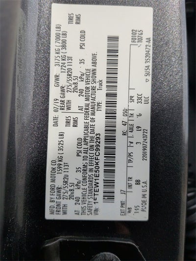 2019 Ford F-150 Platinum