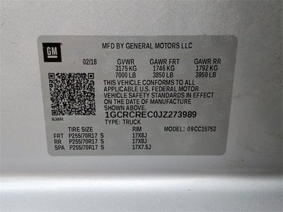 2018 Chevrolet Silverado 1500 LT LT1