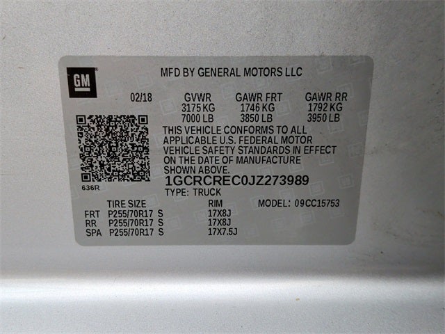 2018 Chevrolet Silverado 1500 LT LT1