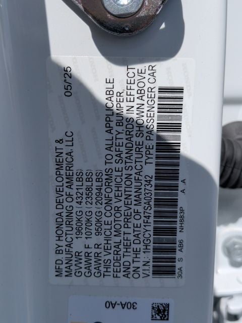 2025 Honda Accord SE