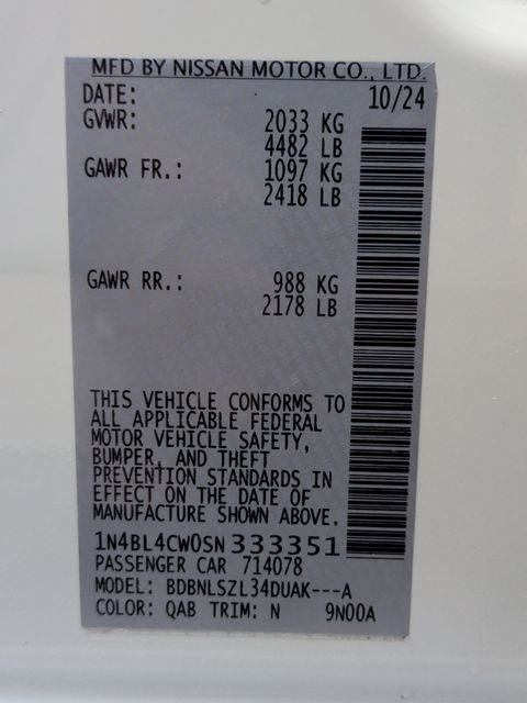 2025 Nissan Altima 2.5 SR