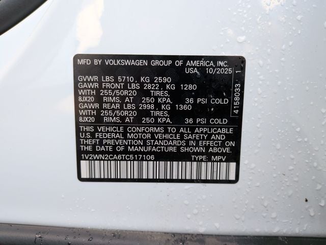 2026 Volkswagen Atlas 2.0T SE w/Technology