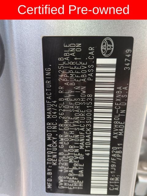 2025 Toyota Camry LE