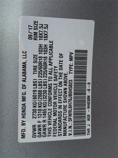 2018 Honda Odyssey EX-L