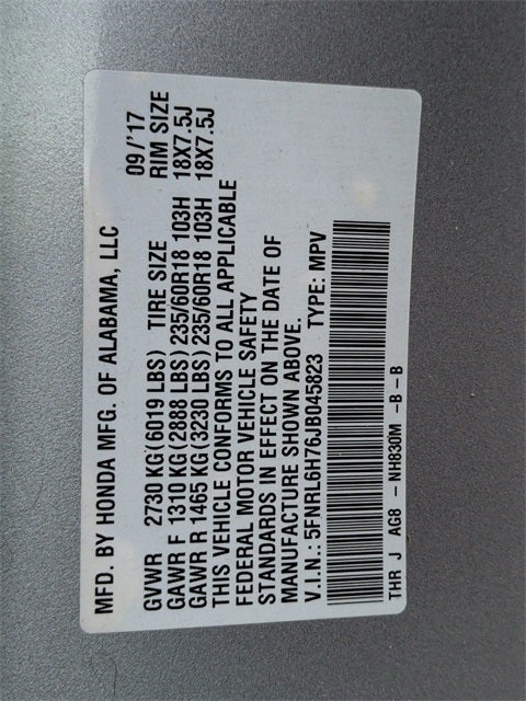 2018 Honda Odyssey EX-L