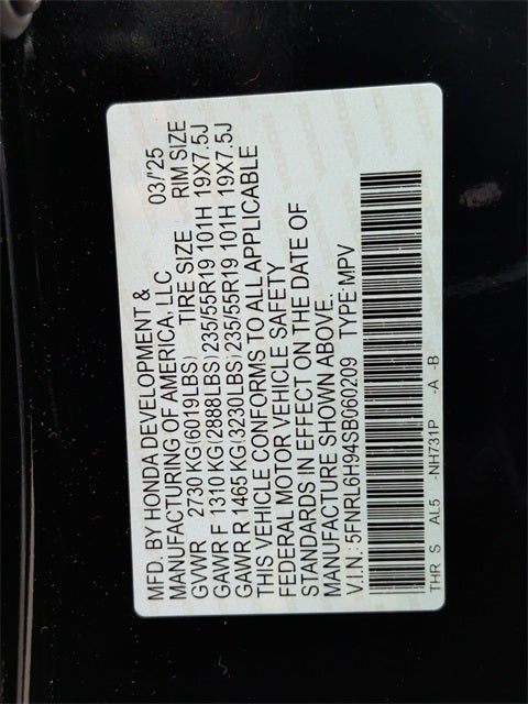 2025 Honda Odyssey Elite