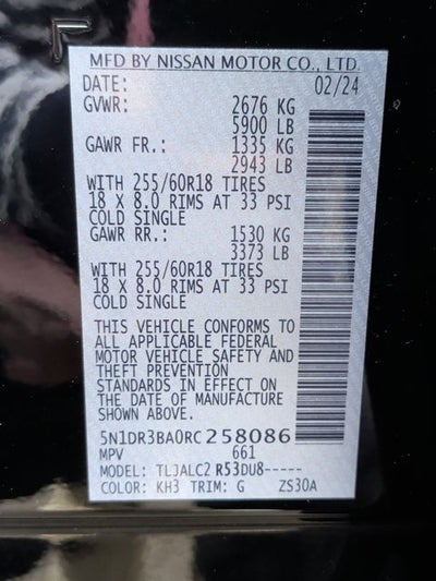 2024 Nissan Pathfinder SV