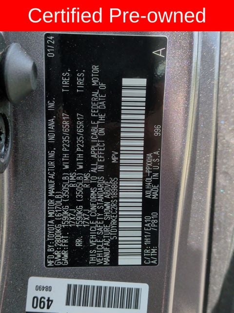 2024 Toyota Sienna XLE 8 Passenger
