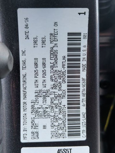 2016 Toyota Tacoma Limited V6