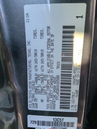 2025 Toyota Tundra SR5