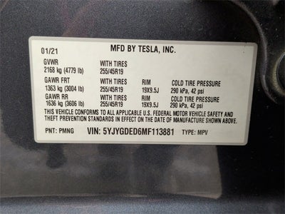 2021 Tesla Model Y Standard Range