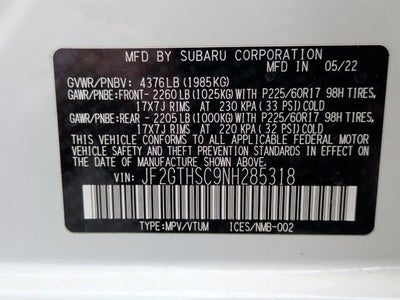 2022 Subaru Crosstrek Sport