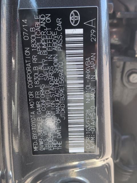 2014 Toyota Prius c Two