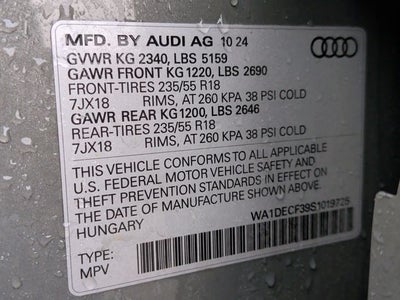 2025 Audi Q3 Premium S Line quattro