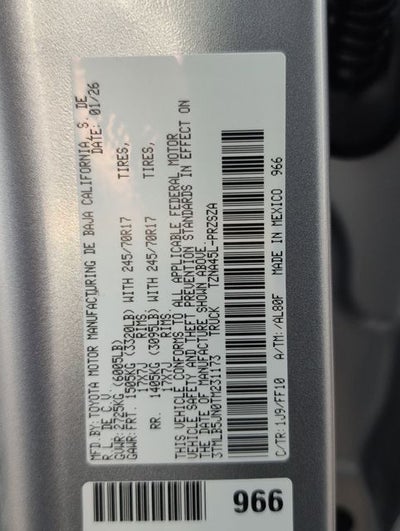 2026 Toyota Tacoma SR5