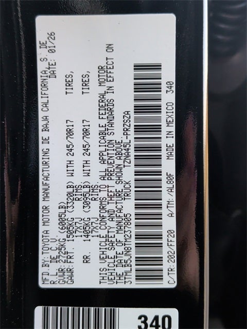 2026 Toyota Tacoma SR5