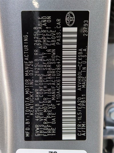 2026 Toyota Camry SE