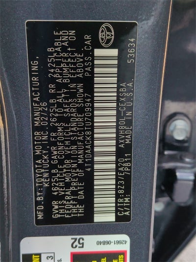 2026 Toyota Camry SE