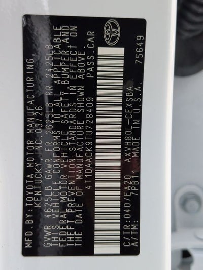 2026 Toyota Camry SE