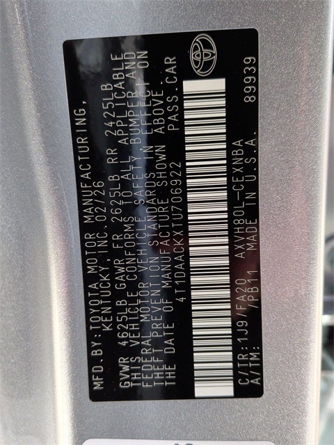 2026 Toyota Camry LE