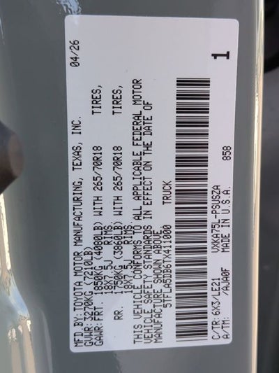 2026 Toyota Tundra SR5
