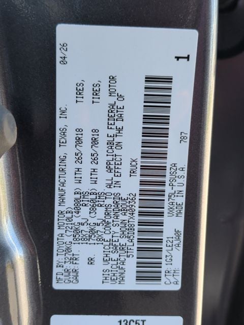 2026 Toyota Tundra SR5