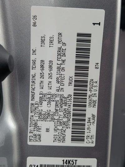 2026 Toyota Tundra 1794 Edition