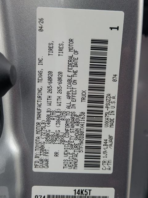 2026 Toyota Tundra 1794 Edition