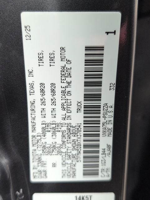 2026 Toyota Tundra 1794 Edition