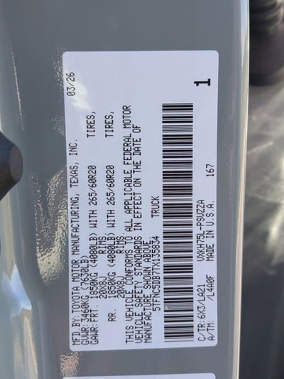 2026 Toyota Tundra i-FORCE MAX Tundra Platinum