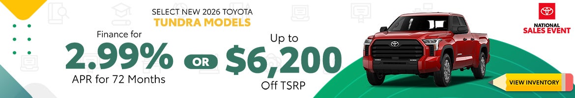 Select New 2026 Toyota Tundra Models