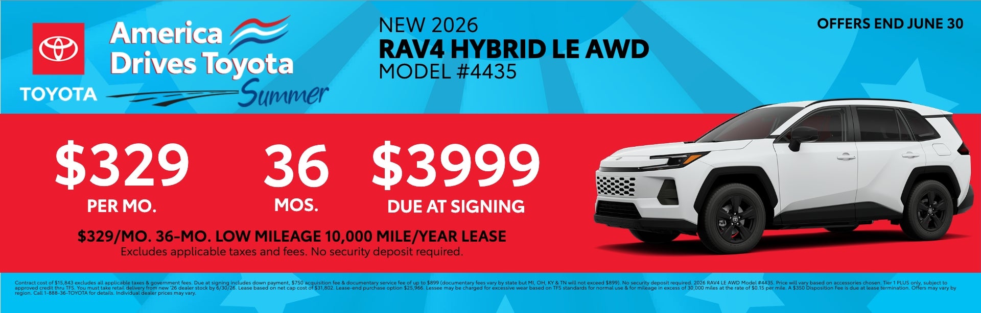 New 2026 Toyota RAV4 Hybrid LE AWD