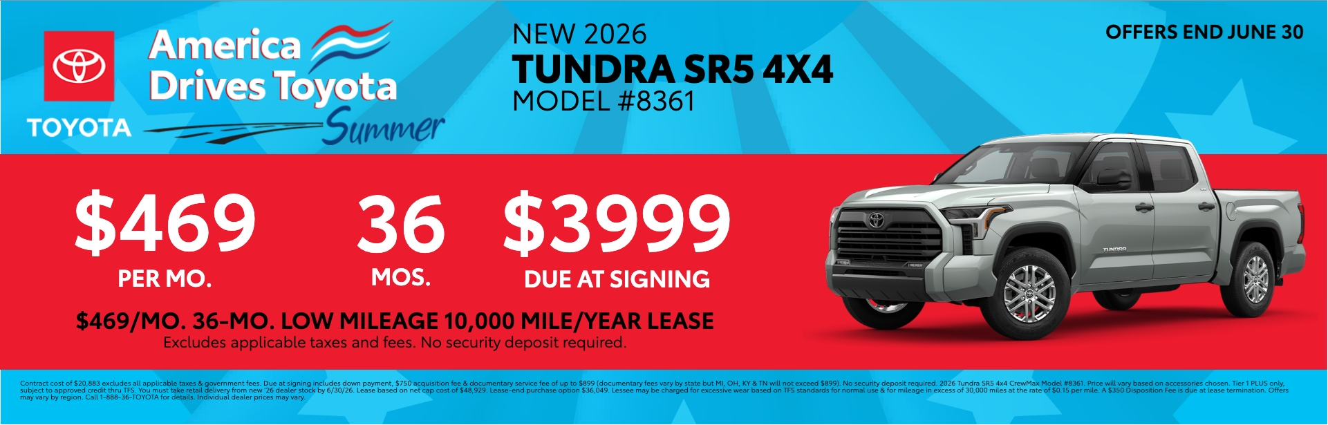 New 2026 Toyota Tundra SR5 4X4