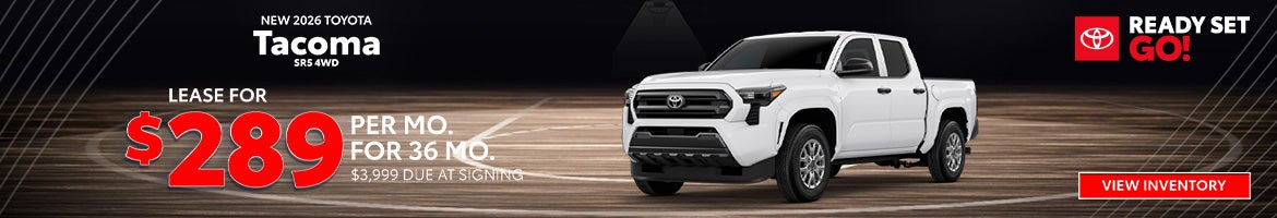 0.99% APR or up to $2,531 off 2026 Toyota Tacoma – Clarksvil