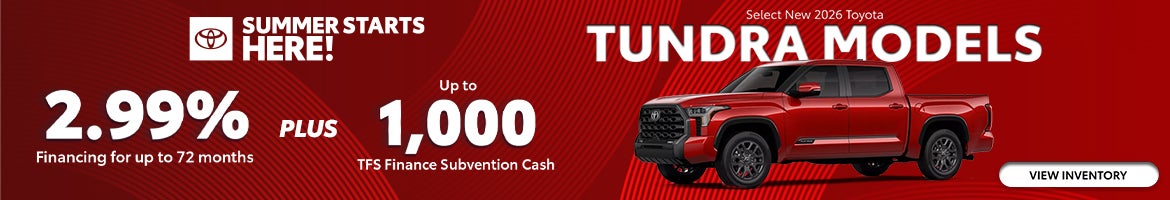 Select New 2026 Toyota Tundra Models