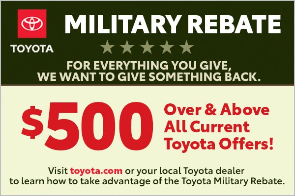 Toyota Military Rebate