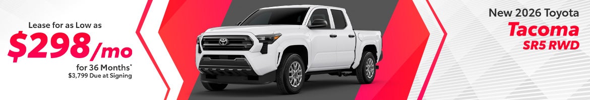 Lease a 2026 Toyota Tacoma for $298/month – Clarksville, TN