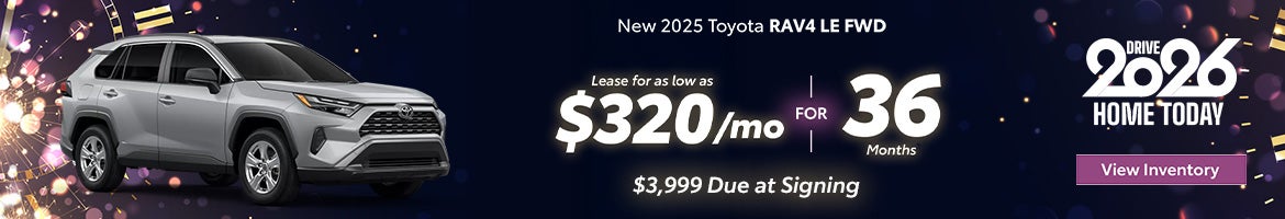 Lease a new 2025 Toyota RAV4 for $320 a month – Clarksville,