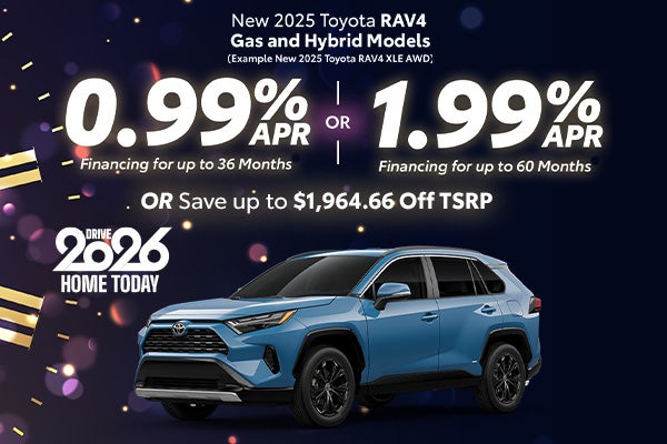 New 2025 Toyota RAV4 Gas and Hybrid Models